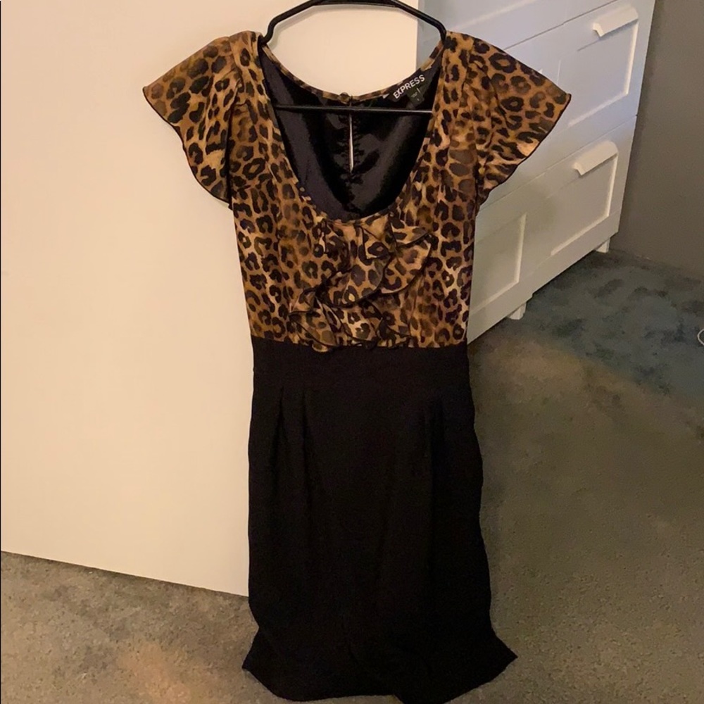 Express leopard dress
